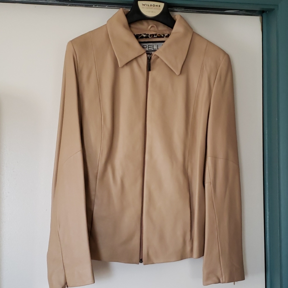NWOT  Leather Jacket..lt lining